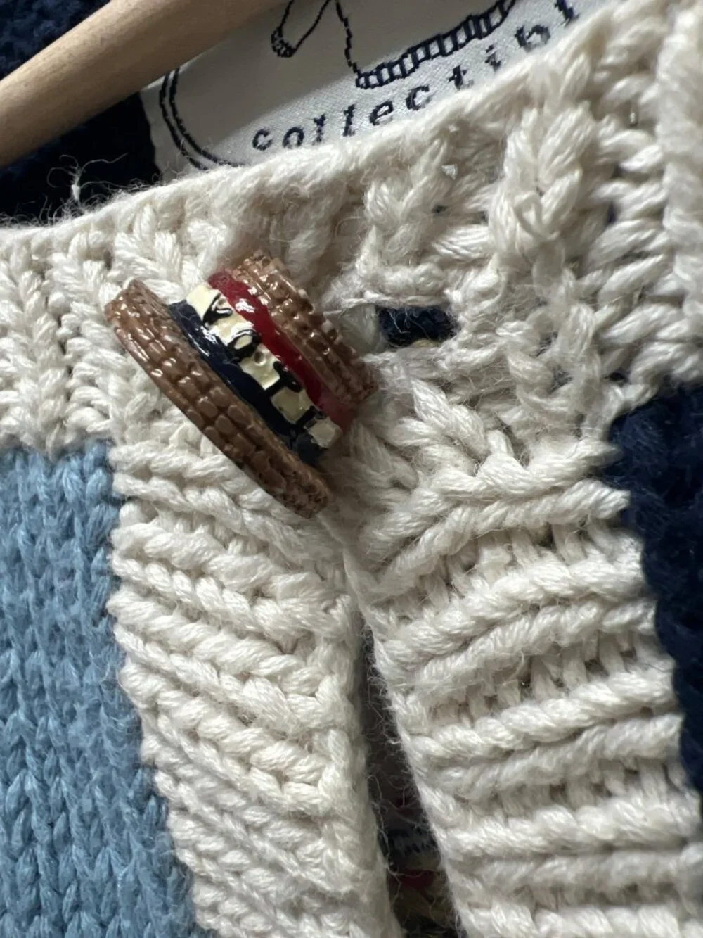 Eagle's Eye Collectibles Vintage 90's Patriotic Bear Cardigan Sweater - Picture 5 of 9